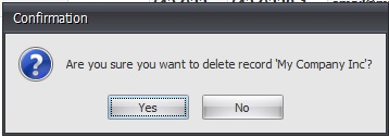 Delete company confirmation