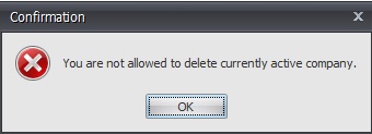 Delete active company