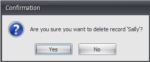 Delete sales person confirmation