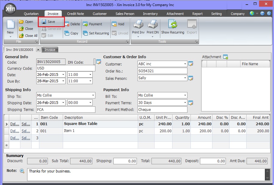 Edit Invoice