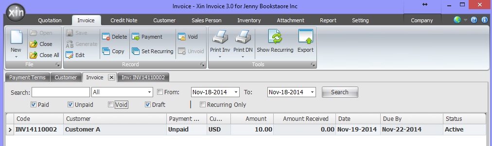Invoice Database