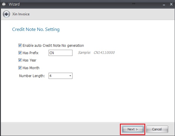 Define Credit Note Reference Code