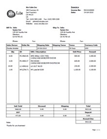 Xin Invoice Template