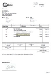 Xin Invoice Template